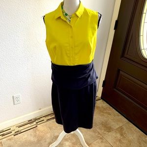 Akris Punto Yellow and Black Dress